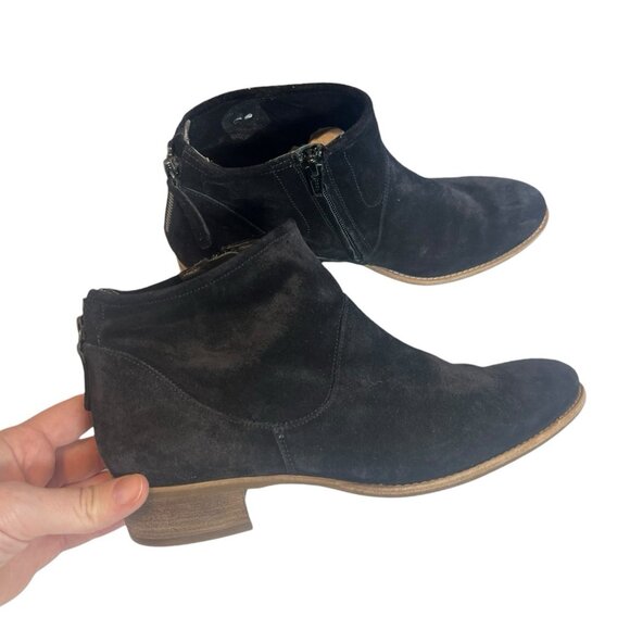 Paul Green Boots Womens UK 5 US 7.5 Logan Bootie Suede Side Zip Ankle Black - Picture 2 of 6